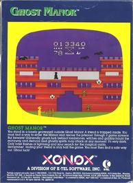 Box back cover for Ghost Manor on the Atari 2600.