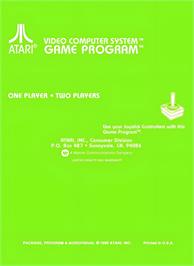 Box back cover for Golf on the Atari 2600.