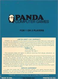 Box back cover for Harbor Escape on the Atari 2600.