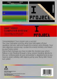 Box back cover for I Project on the Atari 2600.