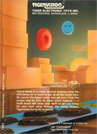 Box back cover for Jawbreaker on the Atari 2600.