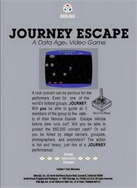 Box back cover for Journey Escape on the Atari 2600.
