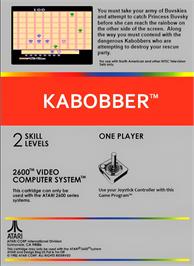 Box back cover for Kabobber on the Atari 2600.