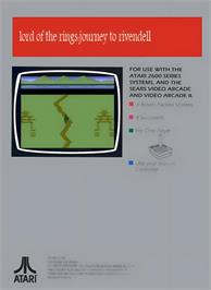 Box back cover for Lord Of The Rings - Journey To Rivendell, The on the Atari 2600.