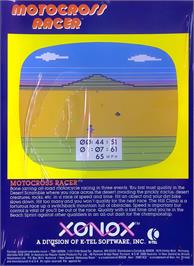 Box back cover for Motocross Racer on the Atari 2600.