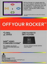 Box back cover for Off Your Rocker on the Atari 2600.
