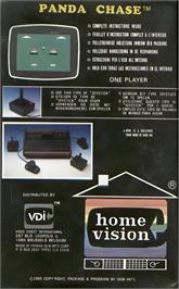 Box back cover for Panda Chase on the Atari 2600.