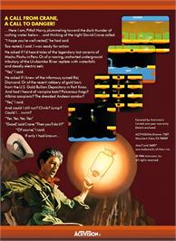 Box back cover for Pitfall 2 - Lost Caverns on the Atari 2600.