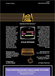 Box back cover for Revenge Of The Beefsteak Tomatoes on the Atari 2600.