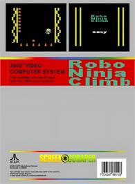 Box back cover for Robo-Ninja Climb on the Atari 2600.