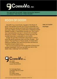 Box back cover for Room Of Doom on the Atari 2600.
