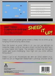 Box back cover for Sheep It Up! on the Atari 2600.