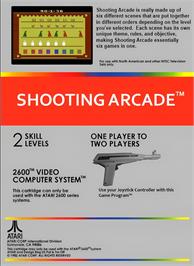 Box back cover for Shooting Arcade on the Atari 2600.