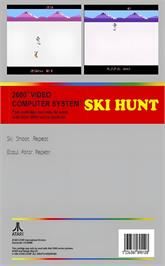 Box back cover for Ski Hunt on the Atari 2600.