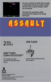 Box back cover for Sky Alien on the Atari 2600.