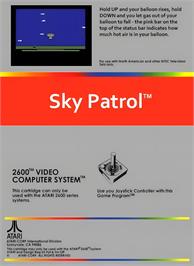 Box back cover for Sky Patrol on the Atari 2600.