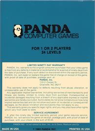 Box back cover for Space Canyon on the Atari 2600.