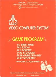 Box back cover for Speedway 2 on the Atari 2600.