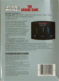 Box back cover for Star Wars - The Arcade Game on the Atari 2600.