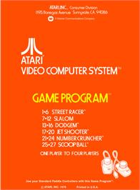 Box back cover for Street Racer on the Atari 2600.
