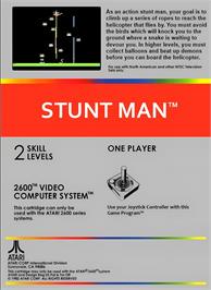 Box back cover for Stunt Man on the Atari 2600.