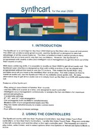 Box back cover for Synthcart on the Atari 2600.