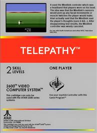 Box back cover for Telepathy on the Atari 2600.