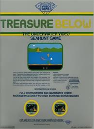 Box back cover for Treasure Below on the Atari 2600.