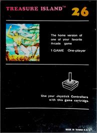 Box back cover for Treasure Island on the Atari 2600.