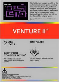 Box back cover for Venture 2 - The Abysmal Abyss on the Atari 2600.