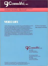 Box back cover for Video Life on the Atari 2600.