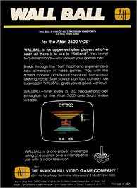 Box back cover for Wall Ball on the Atari 2600.