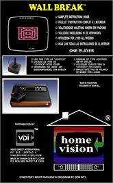 Box back cover for Wall Break on the Atari 2600.
