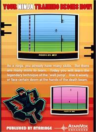Box back cover for Wall Jump Ninja on the Atari 2600.