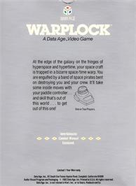 Box back cover for Warplock on the Atari 2600.