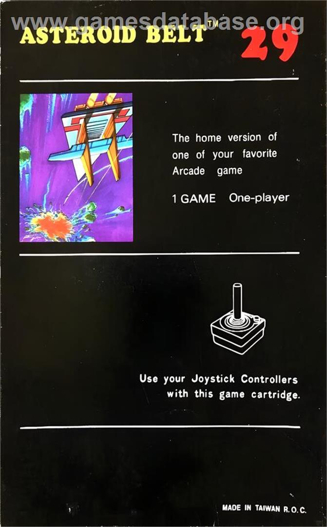 Asteroid Fire - Atari 2600 - Artwork - Box Back