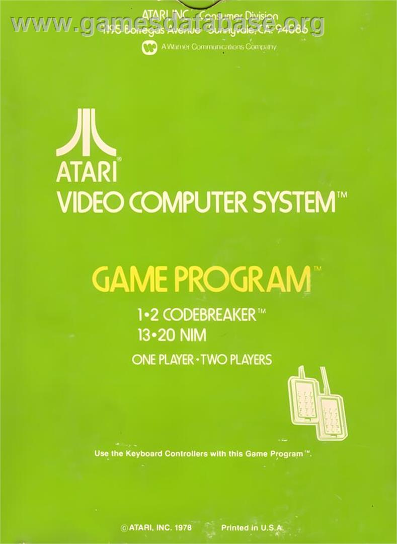 Code Breaker - Atari 2600 - Artwork - Box Back