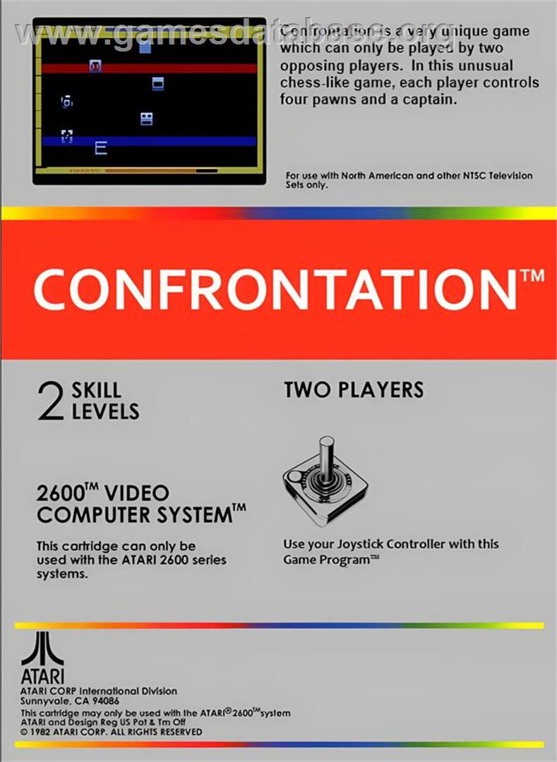Confrontation - Atari 2600 - Artwork - Box Back