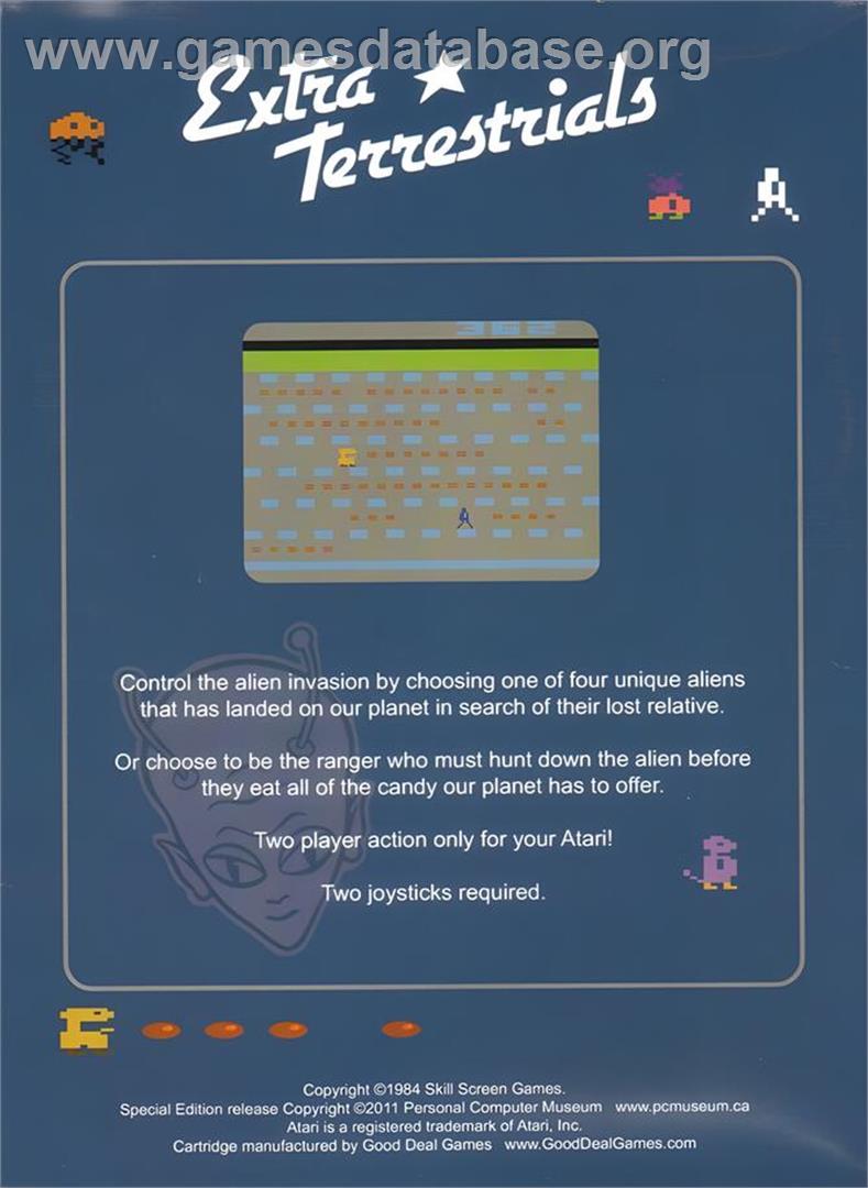 Extra Terrestrials - Atari 2600 - Artwork - Box Back