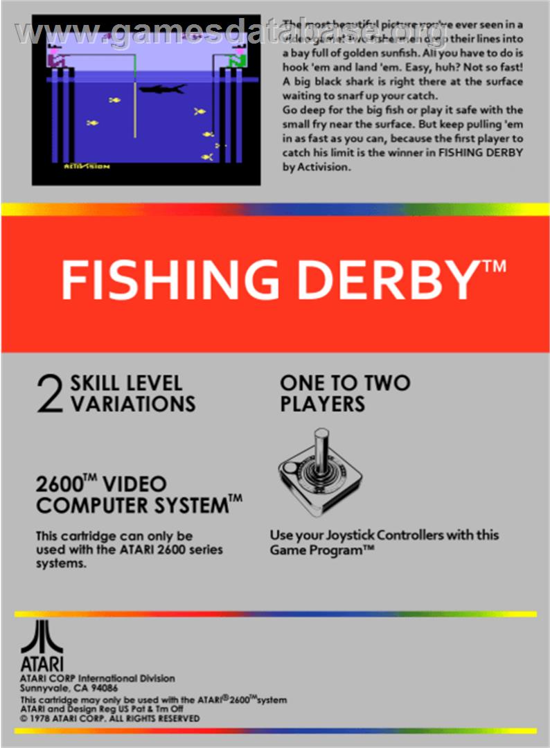 Fishing Derby - Atari 2600 - Artwork - Box Back