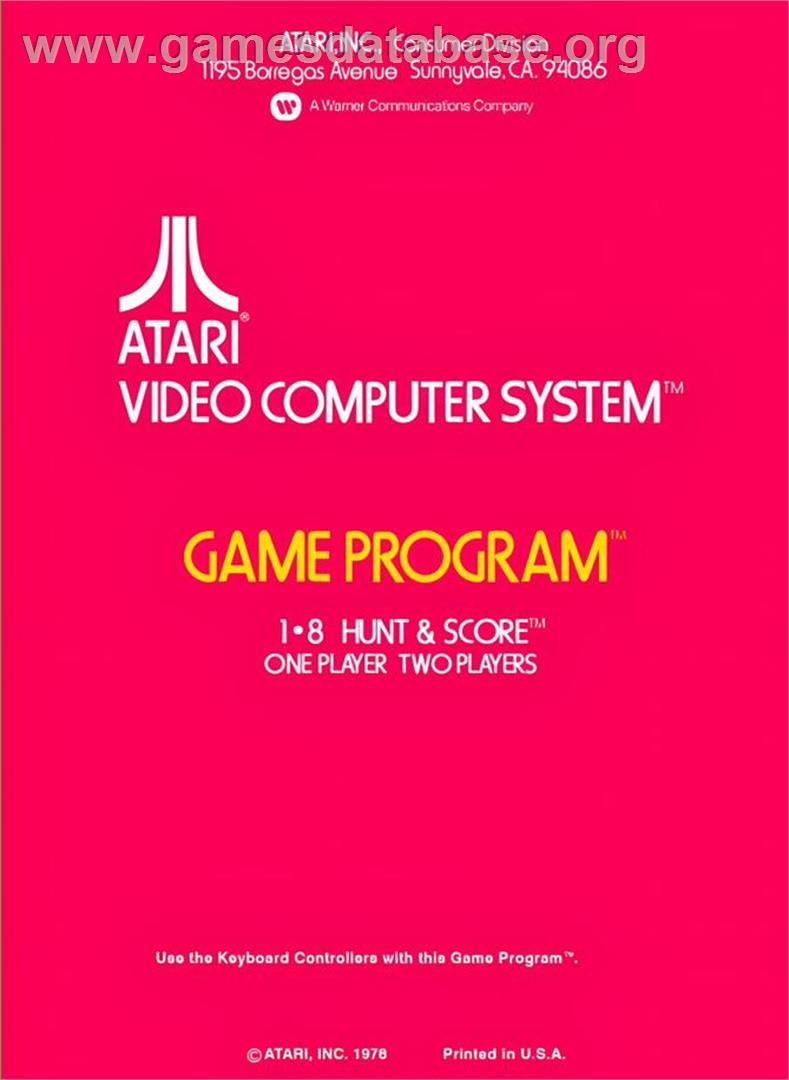 Game of Concentration ,A - Atari 2600 - Artwork - Box Back