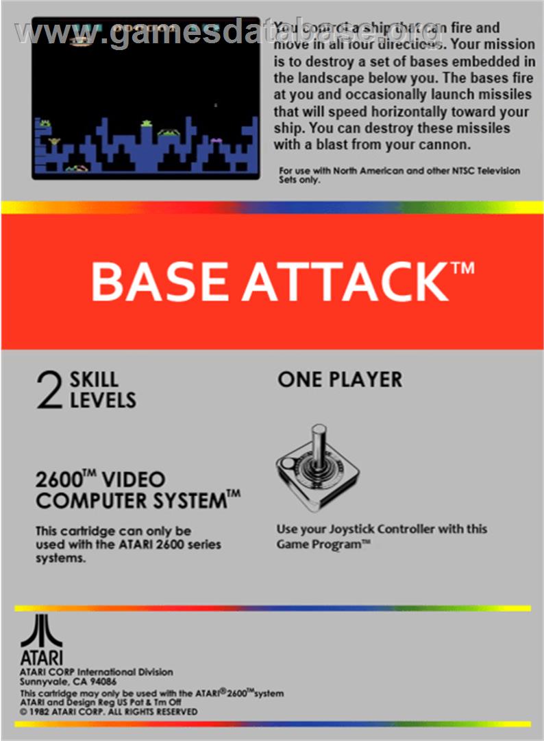 Gamma-Attack - Atari 2600 - Artwork - Box Back