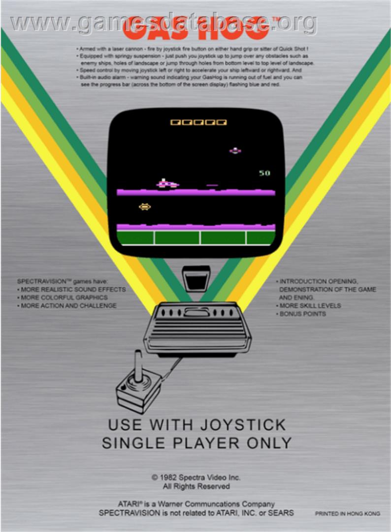 Gas Hog - Atari 2600 - Artwork - Box Back