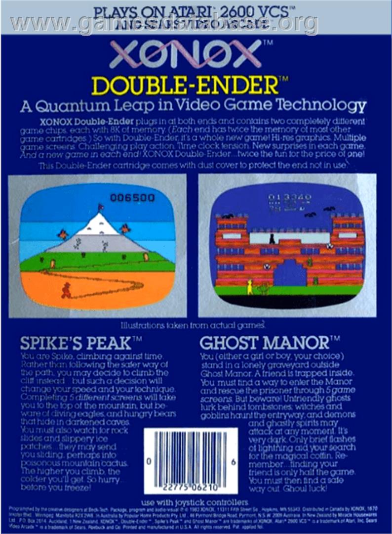 Ghost Manor - Atari 2600 - Artwork - Box Back