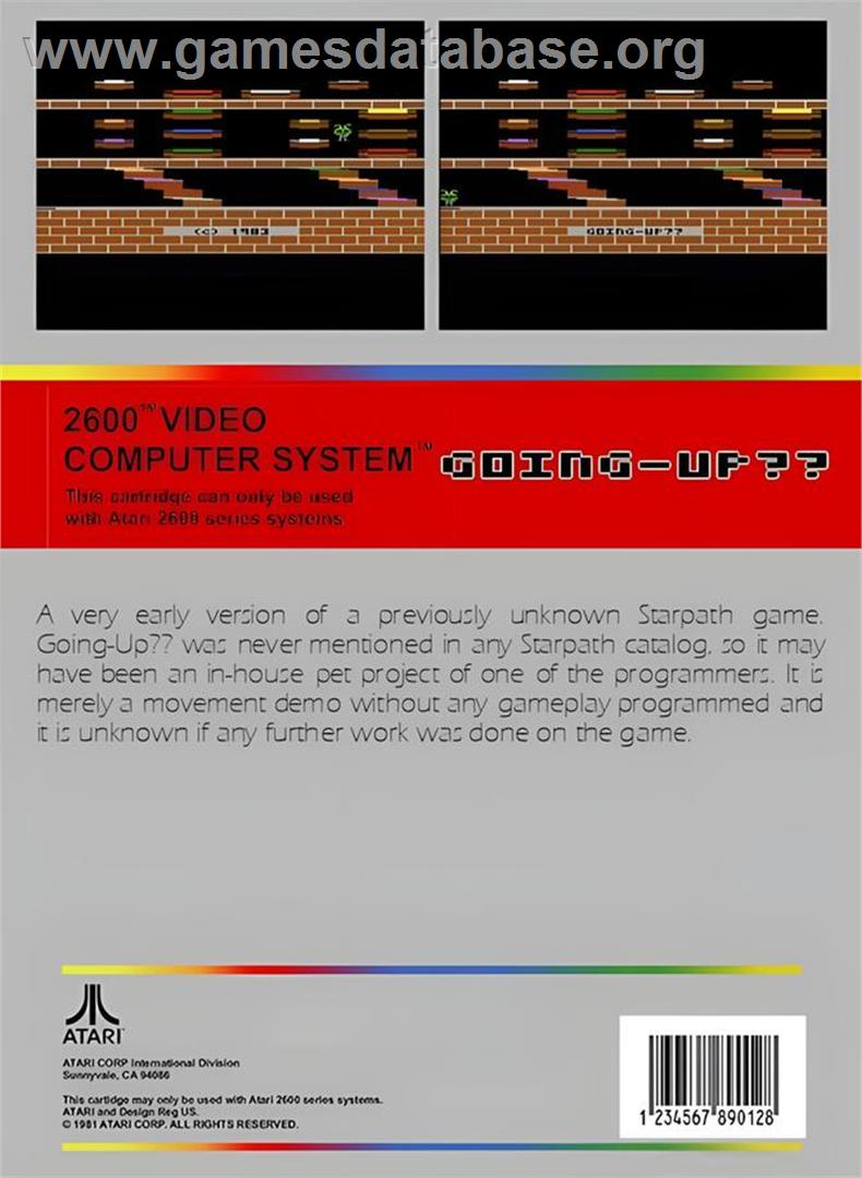 Going-Up - Atari 2600 - Artwork - Box Back