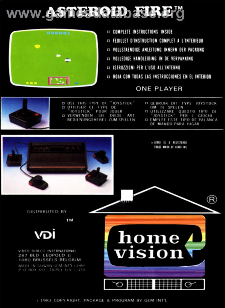 Great Escape - Atari 2600 - Artwork - Box Back