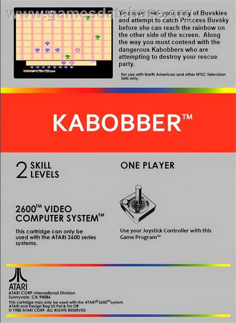 Kabobber - Atari 2600 - Artwork - Box Back