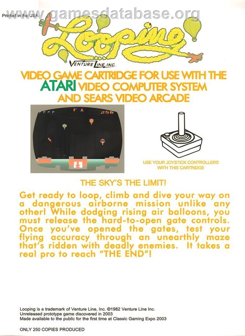 Looping - Atari 2600 - Artwork - Box Back