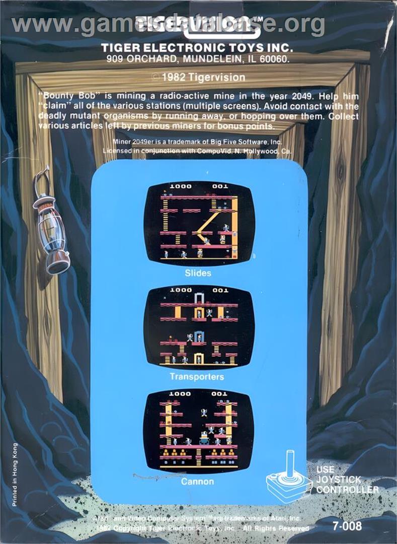 Miner 2049er - Atari 2600 - Artwork - Box Back