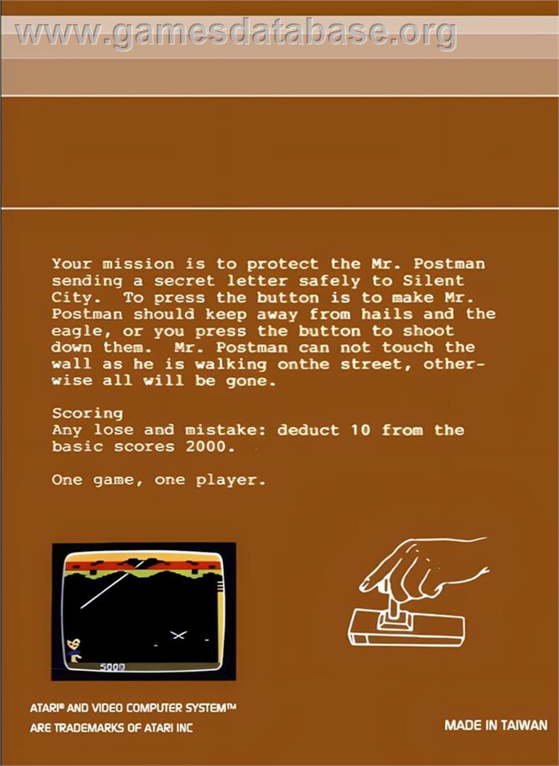 Mr. Postman - Atari 2600 - Artwork - Box Back